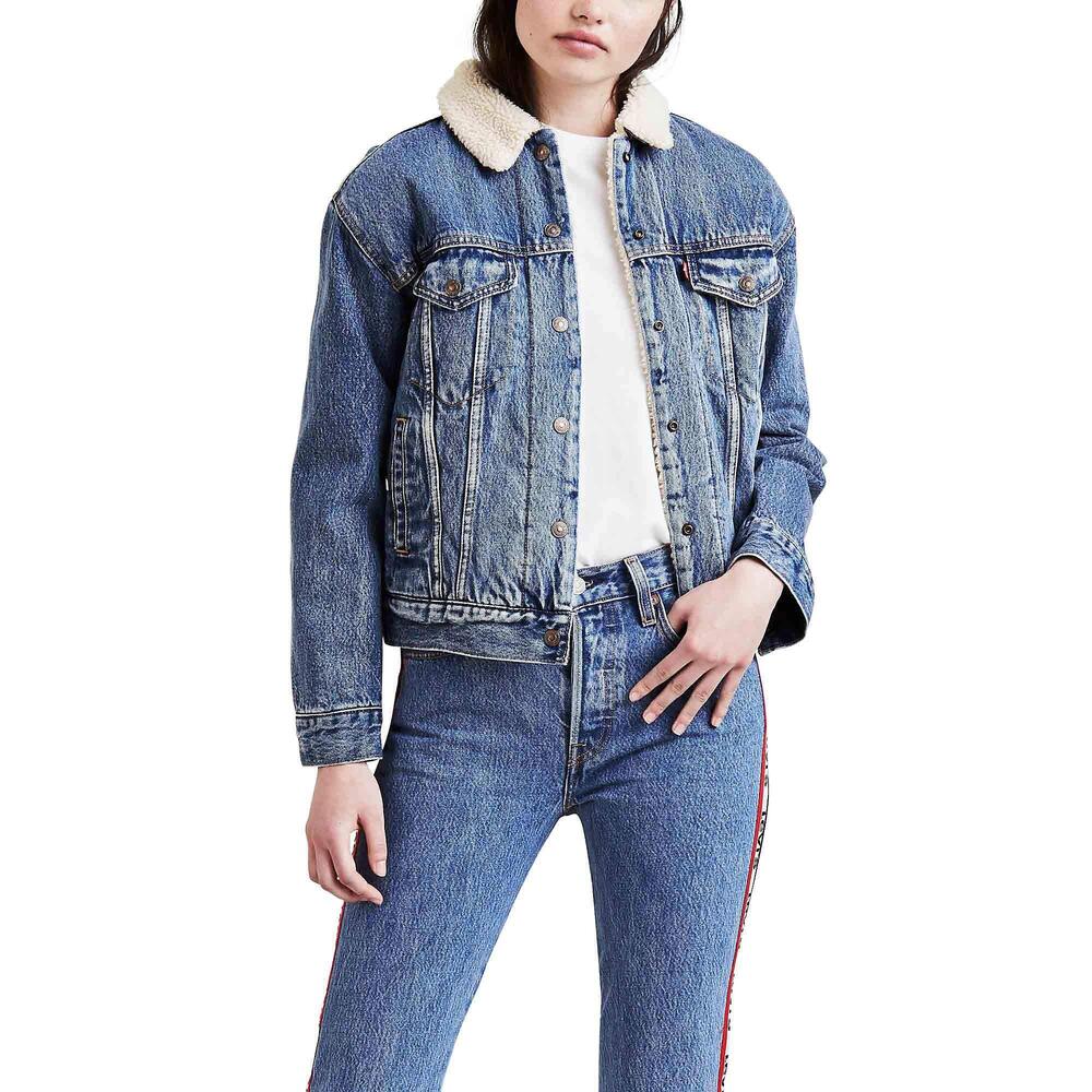 Levis Premium Ex-Boyfriend Sherpa Trucker Addicted To Love XS